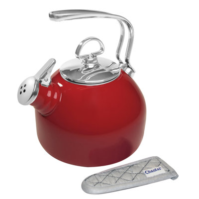 qt. Stainless Steel Whistling Chantal Electric Kettle Stainless Steel